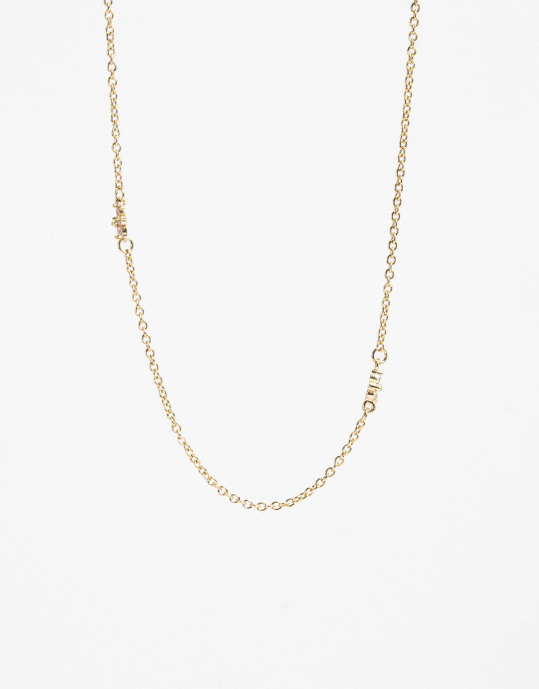 Collares Largos Cubic zirconia Collar Largo Florcitas Cubic - Dorado