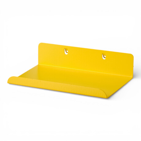 Estante organizador pequeño con borde para panel perforado pegboard metálico Amarillo