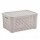 Caja Canasto Organizador Rattan c/ Tapa Paramount 35x25x17Cm Crema