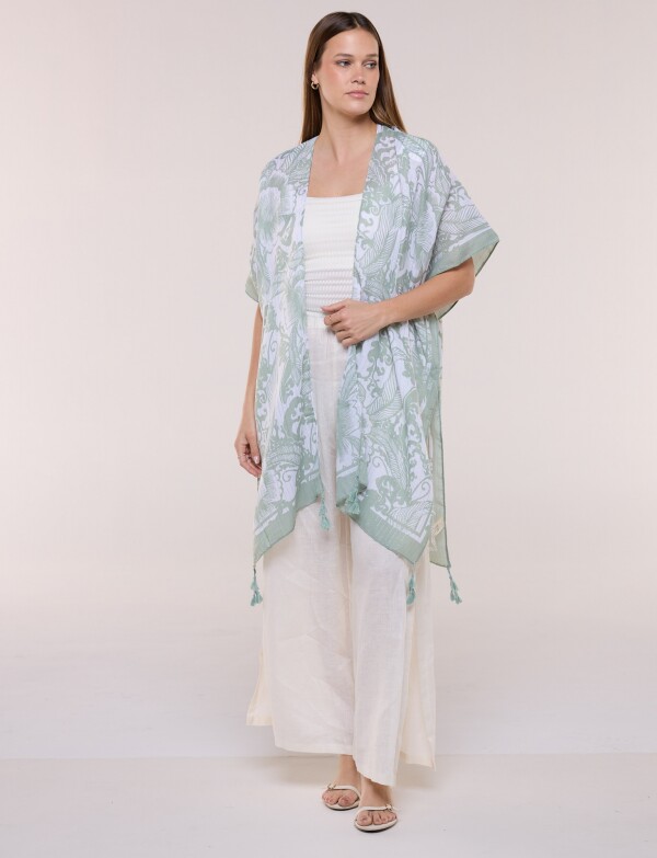 Kimono Flores VERDE