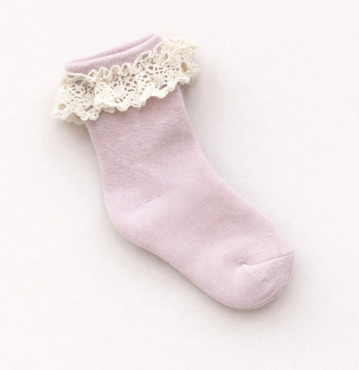 Medias Cortas Puntilla Térmicas - Rosa Viejo 