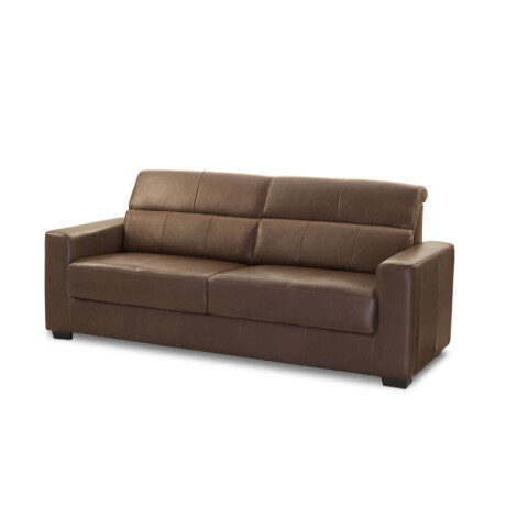 Sillon 100% Cuero 2 Cuerpos Sublime Caramelo