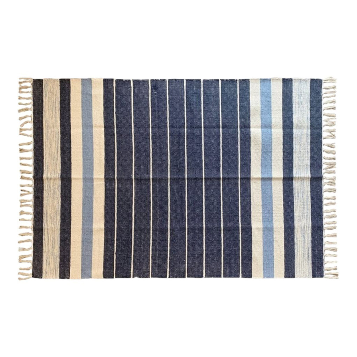ALFOMBRA C/FLECOS 170X250CM CENTRO AZUL 