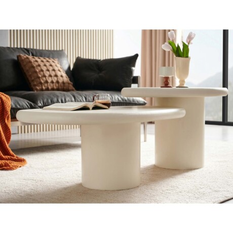 SET DE MESAS CENTRALES MDF-Y-MICROCEMENTO LIA