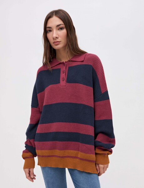 Buzo punto Pemma Burugundy