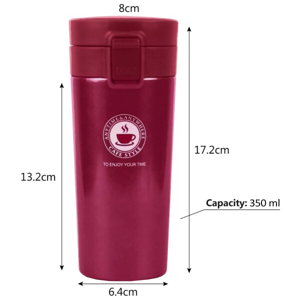 Vaso Térmico Para Cafe Y Te 350ml ROJO