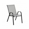 Silla de Jardín Textilina y Acero Apilable Gris