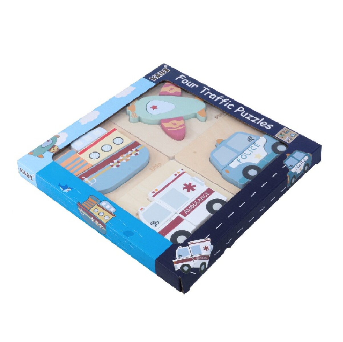Set 4 Rompecabezas Puzzles Transporte 0105 