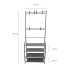 Perchero Ropa Rack Multifuncional Zapatero Organizador Percha Estantes Imback Color Negro Perchero Ropa Rack Multifuncional Zapatero Organizador Percha Estantes Imback Color Negro