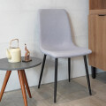 SILLA HABITARE LINO GRIS PATAS NEGRAS Silla Habitare Lino Gris Patas Negras