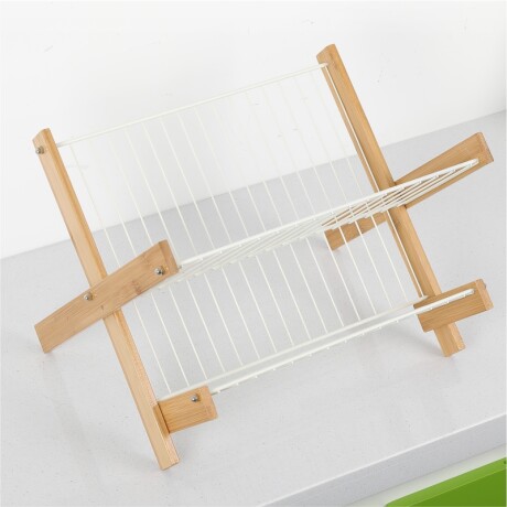 Escurridor De Platos Plegable 2 Niveles Bambú Escurridor De Platos Plegable 2 Niveles Bambú