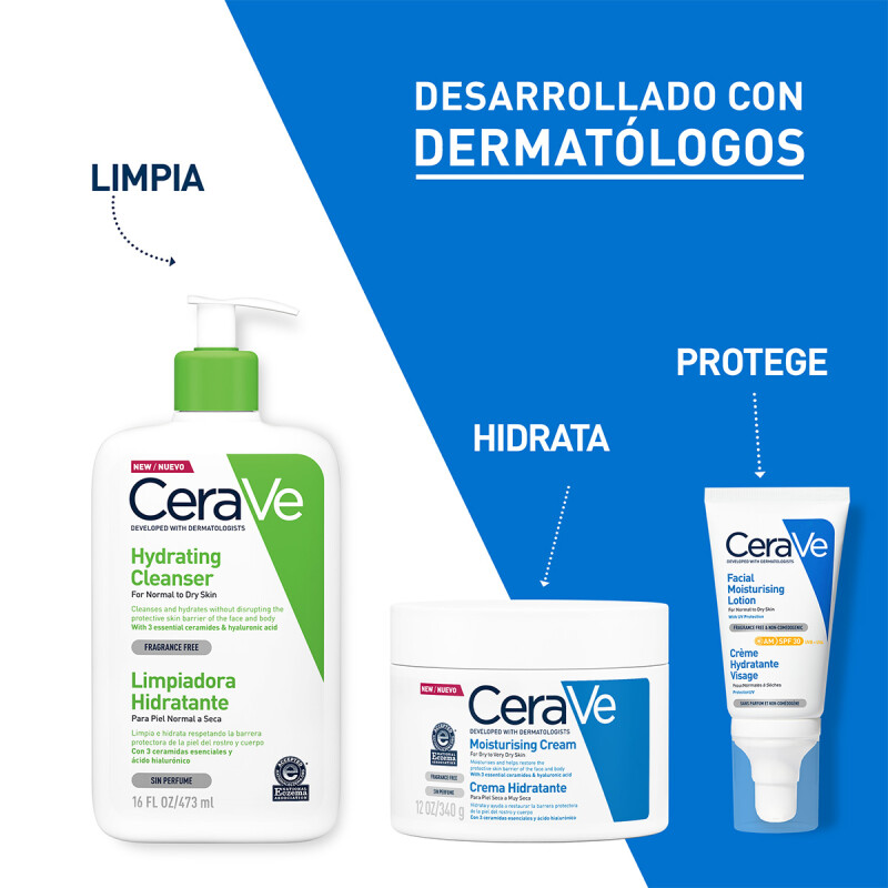 CERAVE CR HIDRATANTE CORPORAL 12 OZ - 355 ml - Piel normal a seca. CERAVE CR HIDRATANTE CORPORAL 12 OZ - 355 ml - Piel normal a seca.