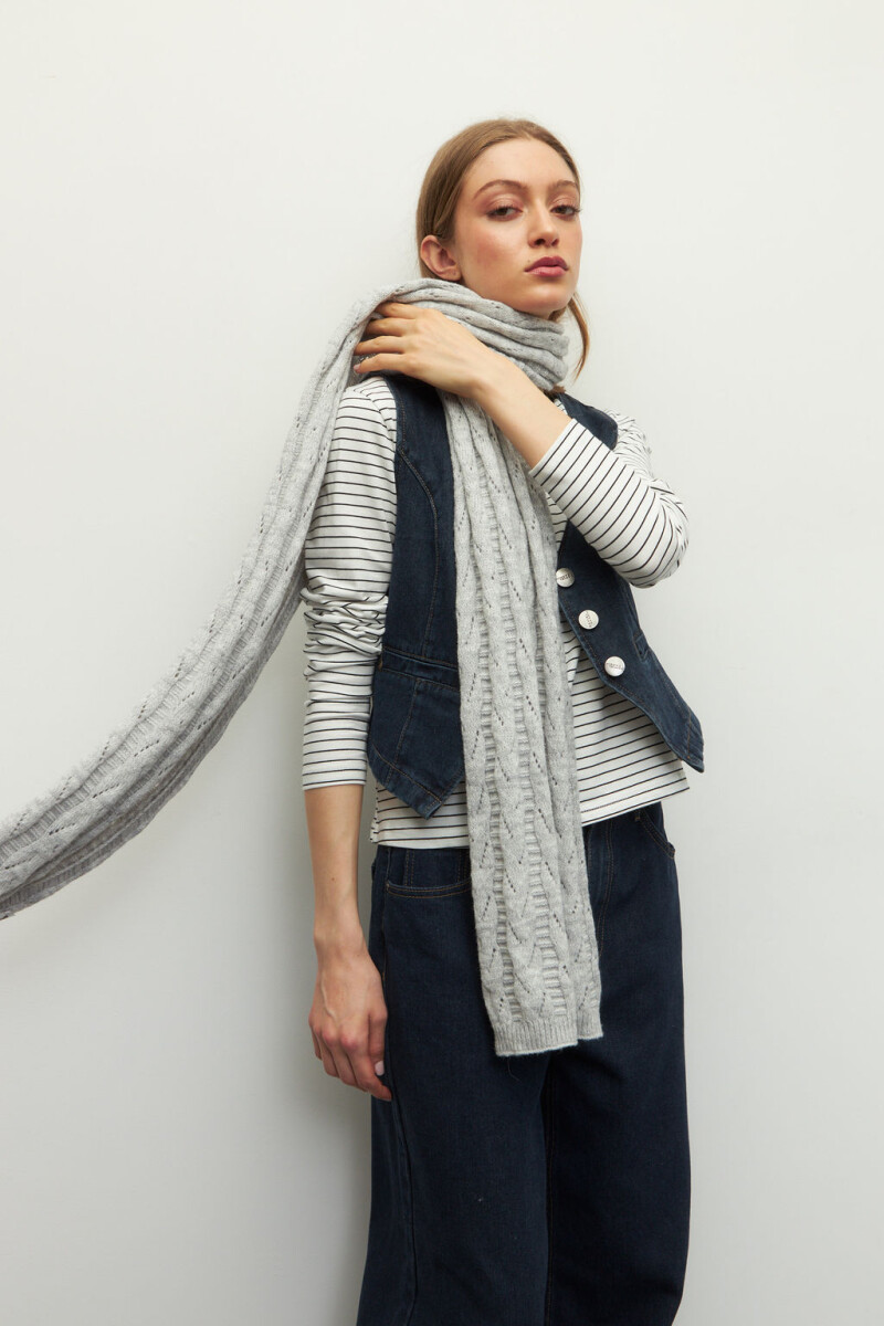 BUFANDA MOSS Gris Melange