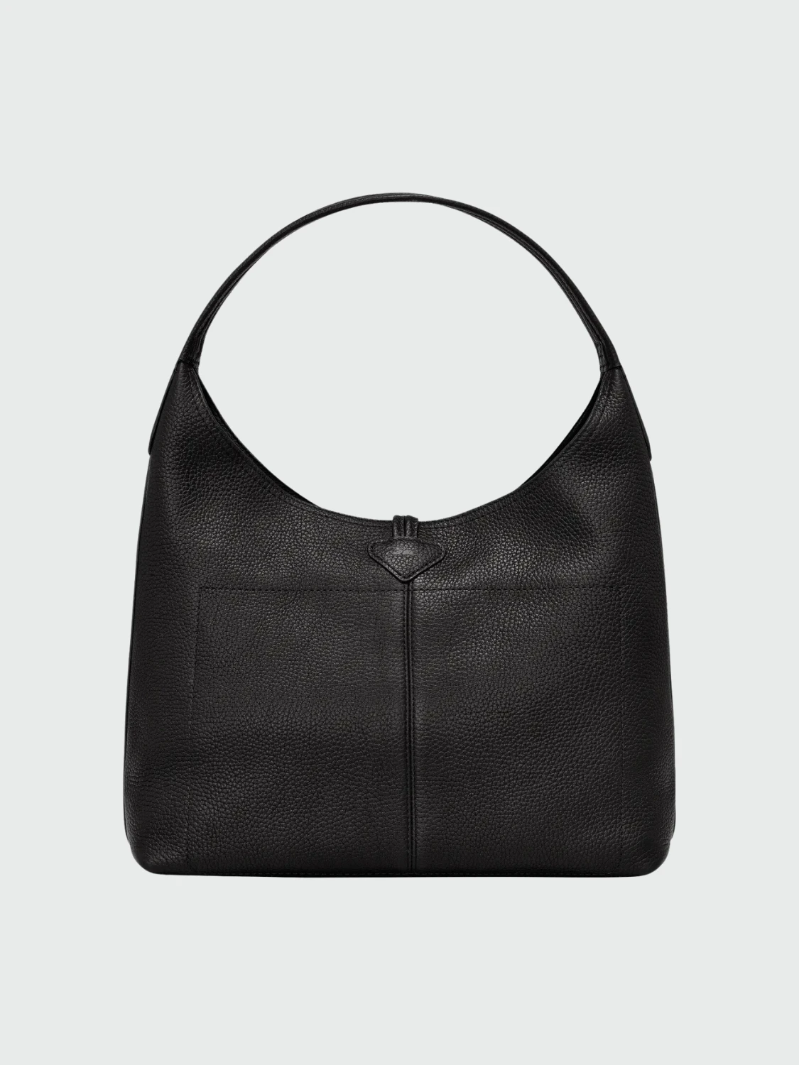 Longchamp -Cartera de cuero flexible Roseau Essential Negro