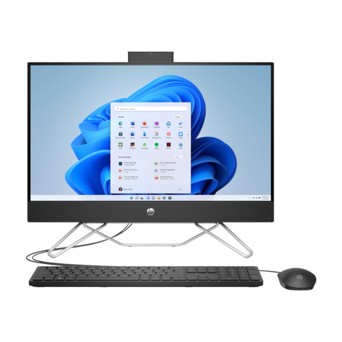 HP - Equipo All In One 24-CB1017C - 23,8'' Va Fhd. Intel Core I5-1235U. Intel Iris X. Windows 11 Hom 