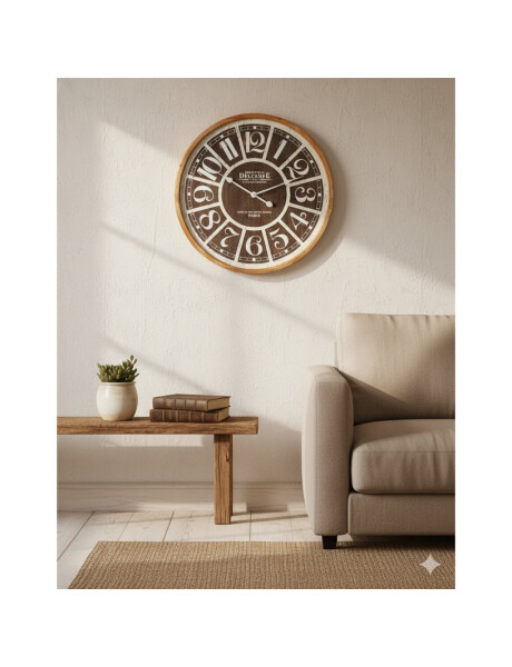 RELOJ DE PARED MDF D68X68X3.8CM NUMEROS ENCUADRADOS RELOJ DE PARED MDF D68X68X3.8CM NUMEROS ENCUADRADOS