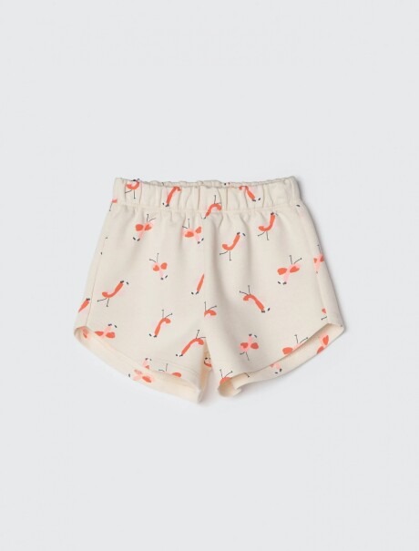 SHORT INFANTIL CON ESTAMPA BEIGE