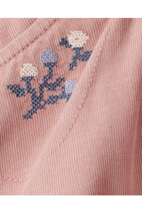 Pollera de pana, rosada Sin color