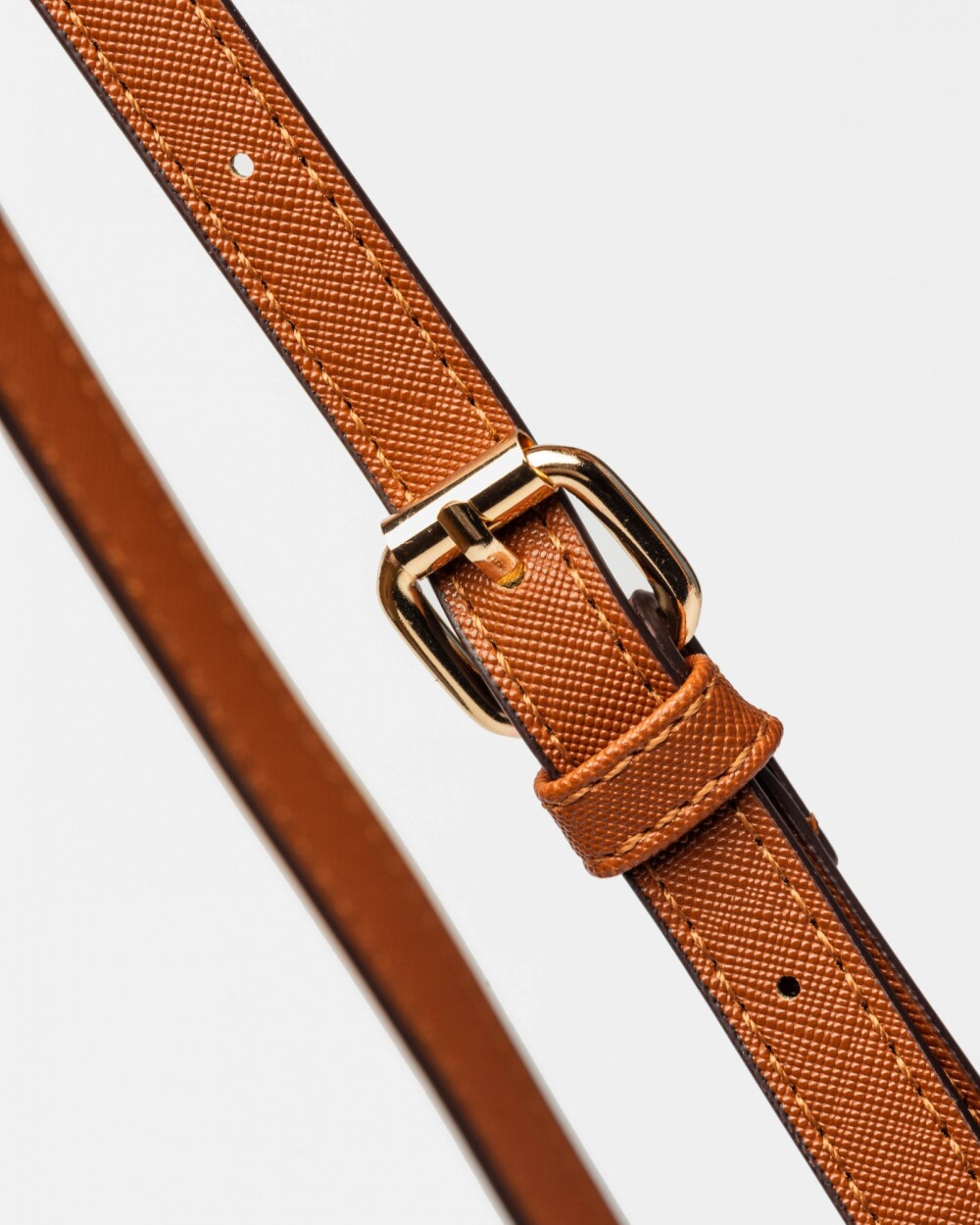 Mini Bag Lane En Efecto Cuero Zaffiano Marron