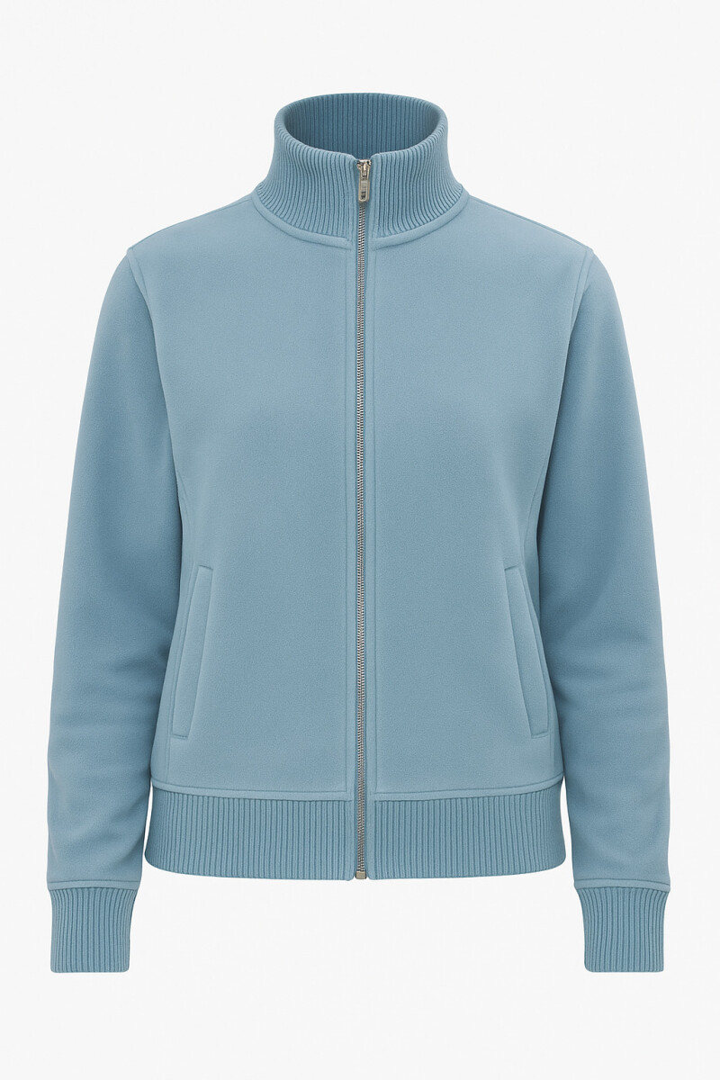 Campera Peach Dama - Azul Piedra 