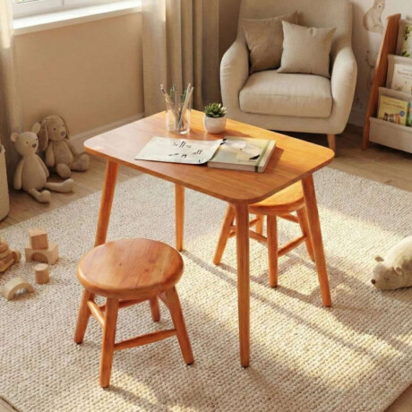 Mesa Infantil Madera + 2 bancos Udine