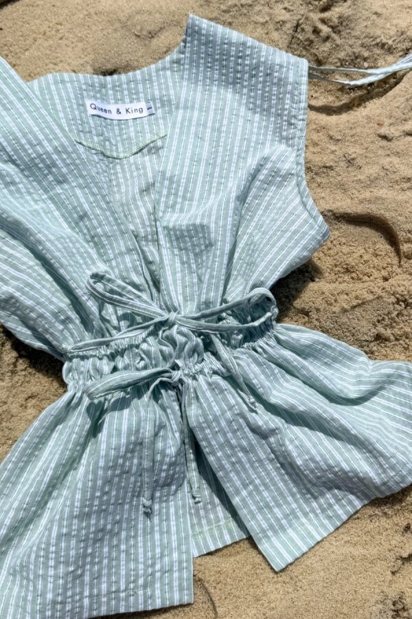 Blusa Mykonos Stripes verde