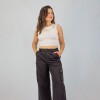 Pantalon Cargo Cropped Black