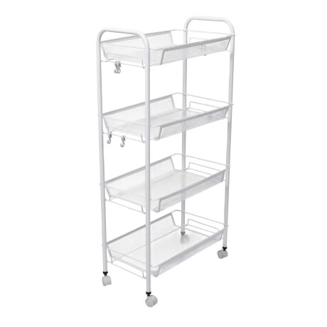 CARRITO MULTIUSO ACERO BLANCO B139