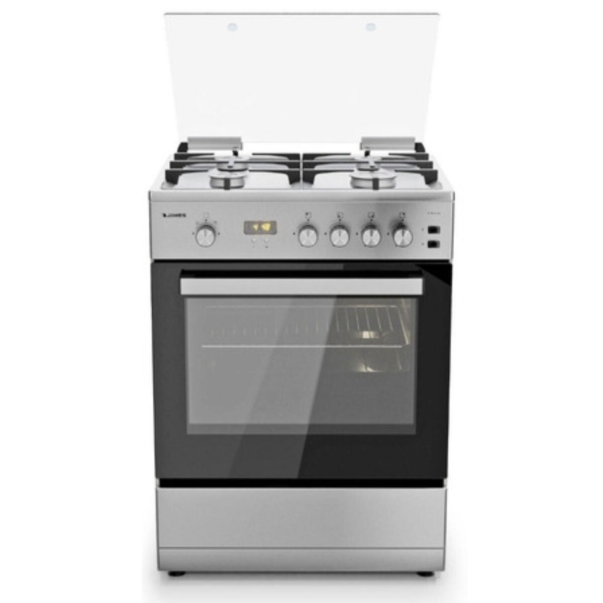 COCINA A GAS CON GRILL JAMES 4 HORNALLAS INOX 