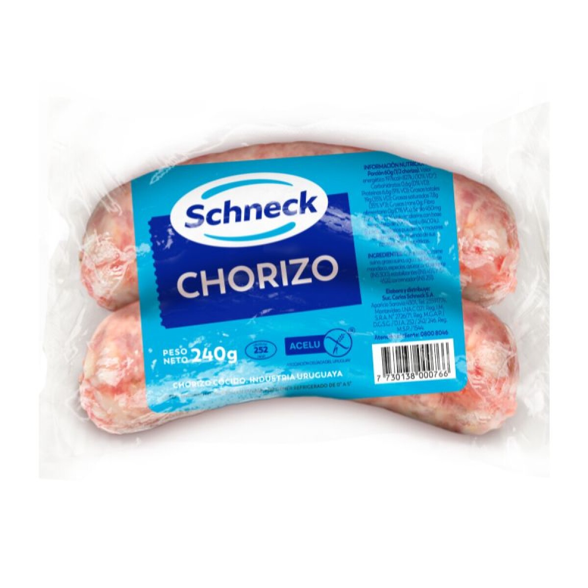 Chorizo x 2 unidades al vacío 