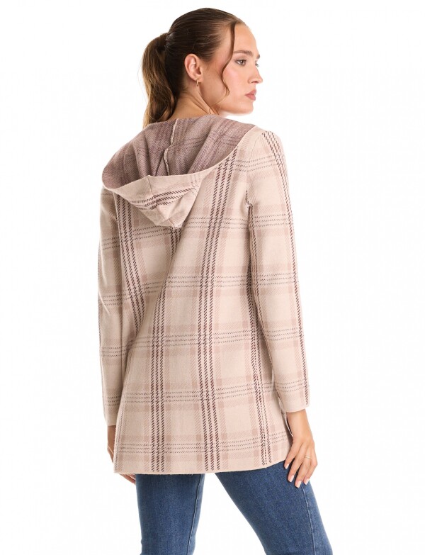 Cardigan Con Capucha BEIGE/MULTI