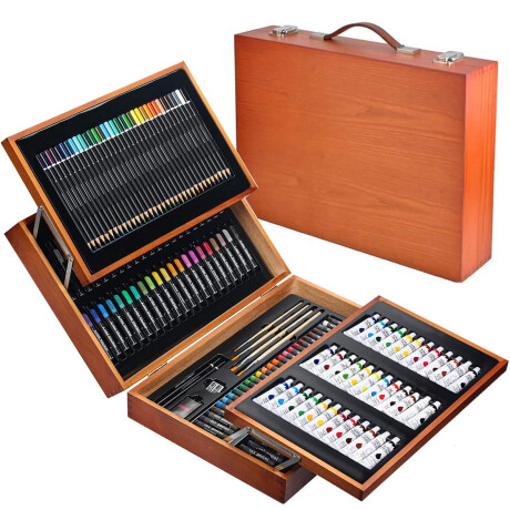 Set Arte Madera 174p Dibujo Valija Escolar Marcador - El Rey Esc002001