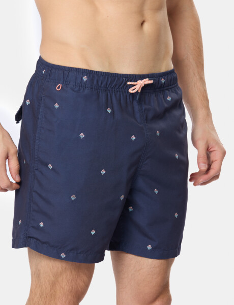 SHORT DE BAÑO ESTAMPADO Azul