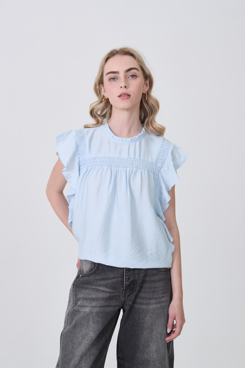 Blusa Tursi Celeste Claro