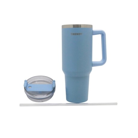Vaso Térmico Trendy Con Tapa y Sorbete 1.2L CELESTE