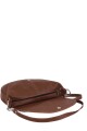Morral de cuero con solapa Marron