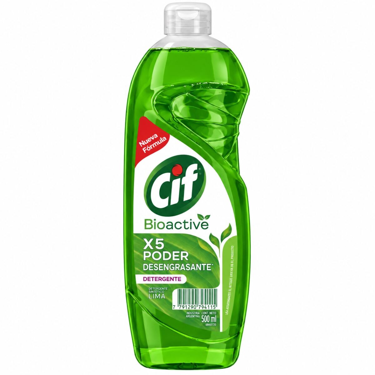 DETERGENTE LAVAVAJILLA CIF 500 ML BIO ACTIVE LIMA 
