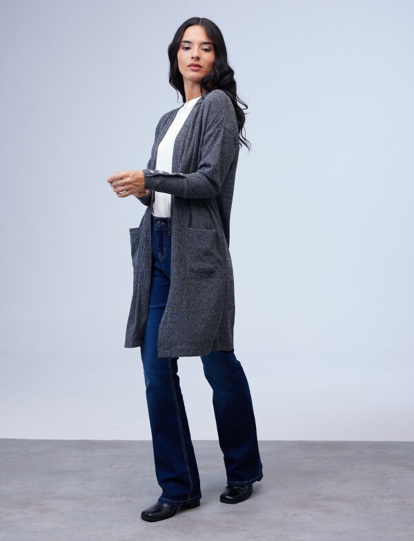 Cardigan Botones GRIS OSCURO