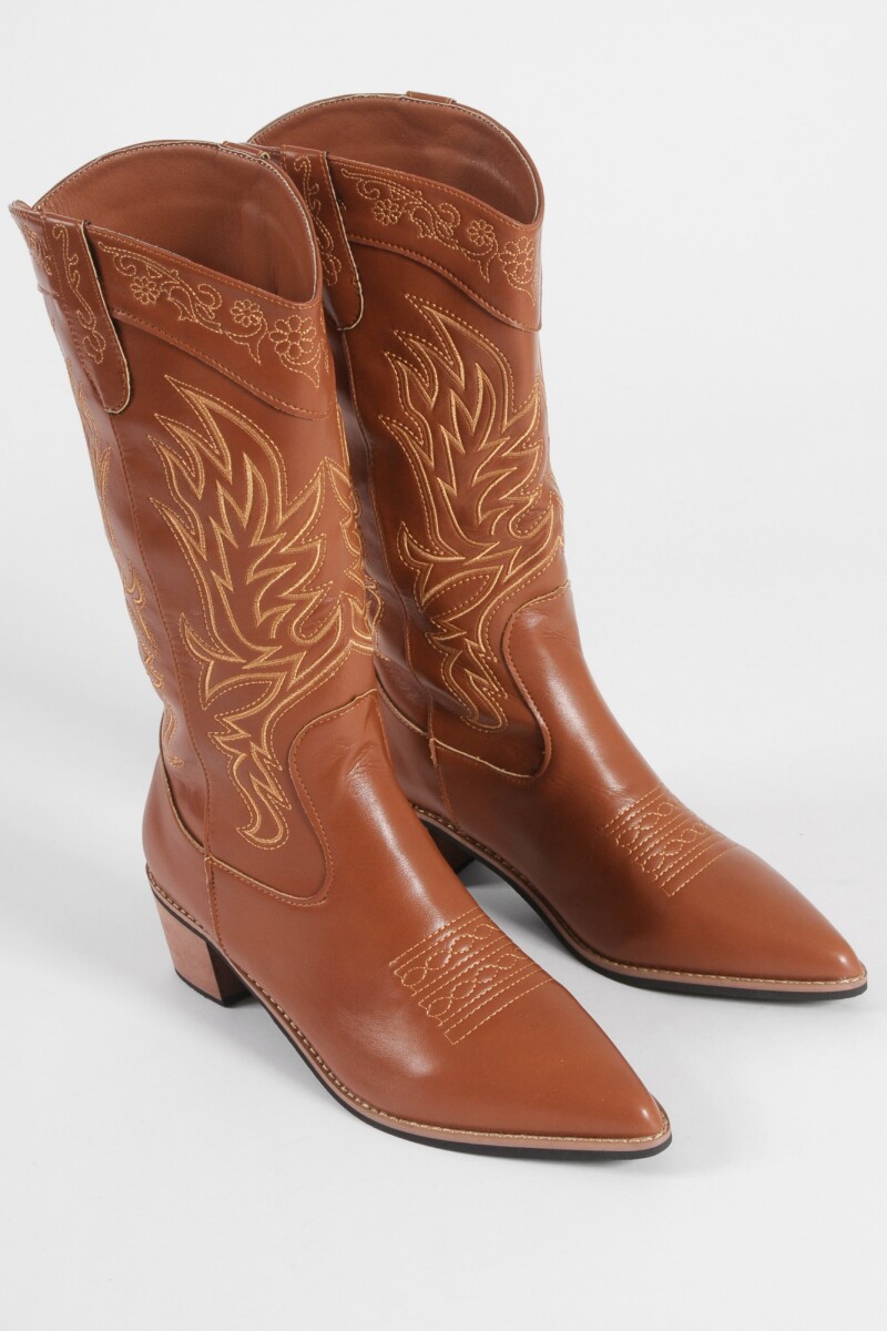 Botas tejana fire marrón
