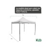 Gazebo reforzado toldo carpa 3x3mt Blanco Acero Gazebo reforzado toldo carpa 3x3mt Blanco Acero