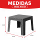 Mesa ratán GRIS