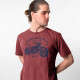 T-Shirt Print Motor Marsala