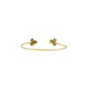 Brazalete Sikar-Plata Rodinada con micra oro 18k-Piedra Peridoto-BR2002 Conpiedra