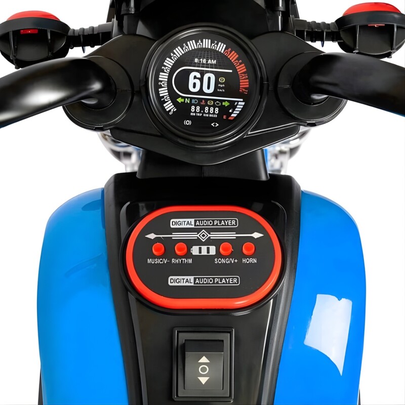 Moto Triciclo a Batería Lumax Infantil con Luces y Sonidos Azul
