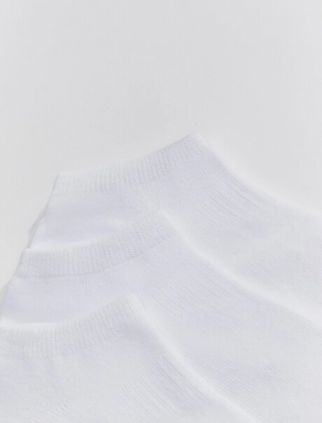 KIT CON 3 PARES DE MEDIAS ELASTIZADAS BLANCO