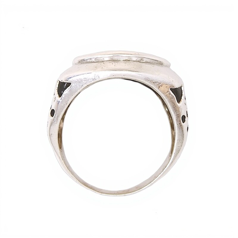 Anillo Circulo-Plata 925-Piedra Nacar-AN3387 conpiedra
