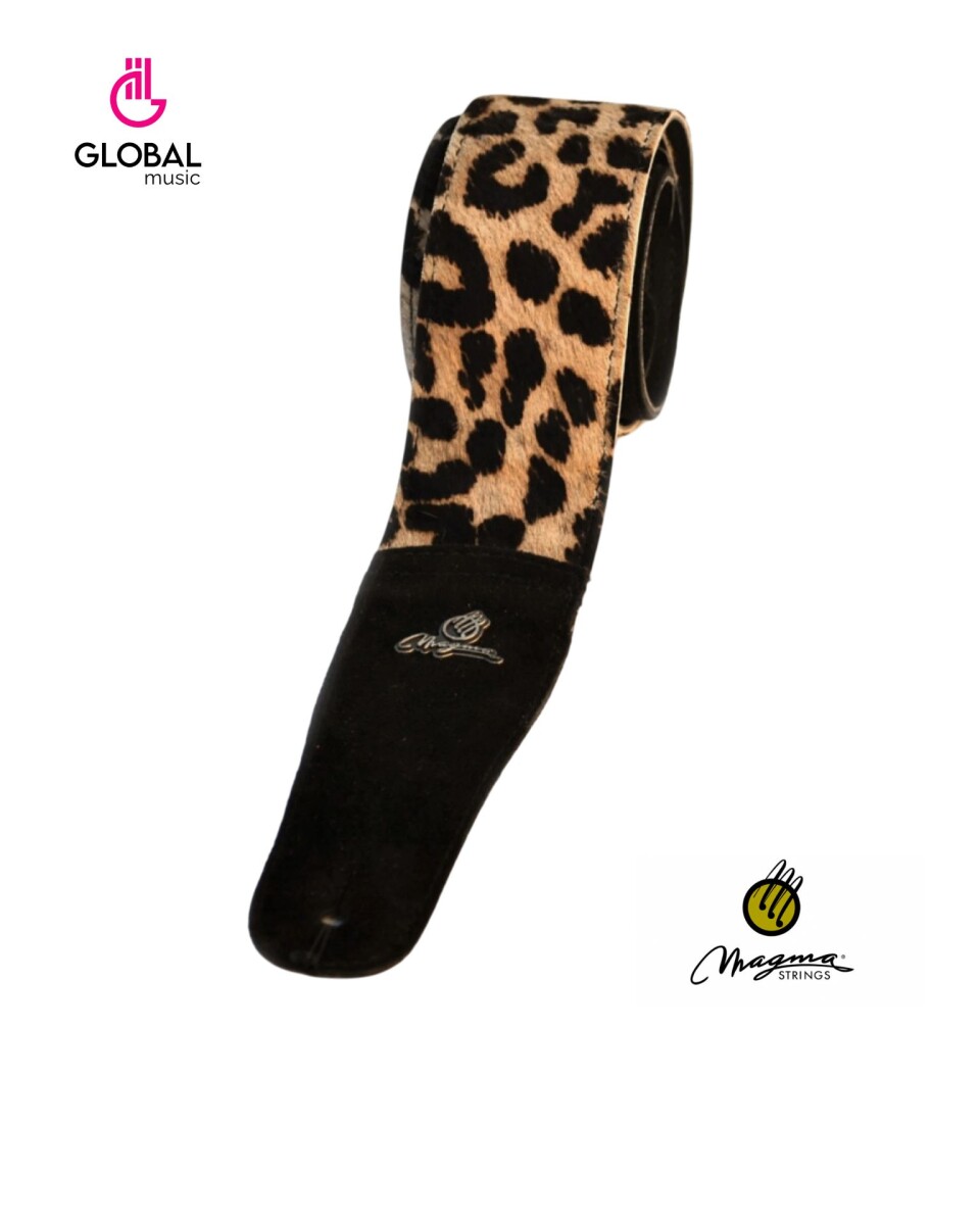 Correa Para Guitarra De Piel Imitacion Leopardo 07ma01l 