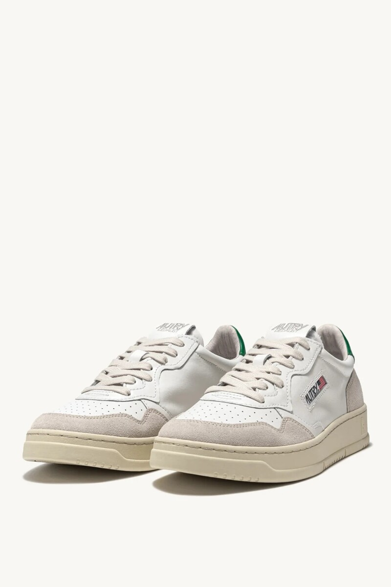 MEDALIST LOW MAN LEAT/SUEDE WH Blanco