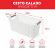 Set x3 Cesto calado angosto M 35 x 16,5 x 16 BLANCO