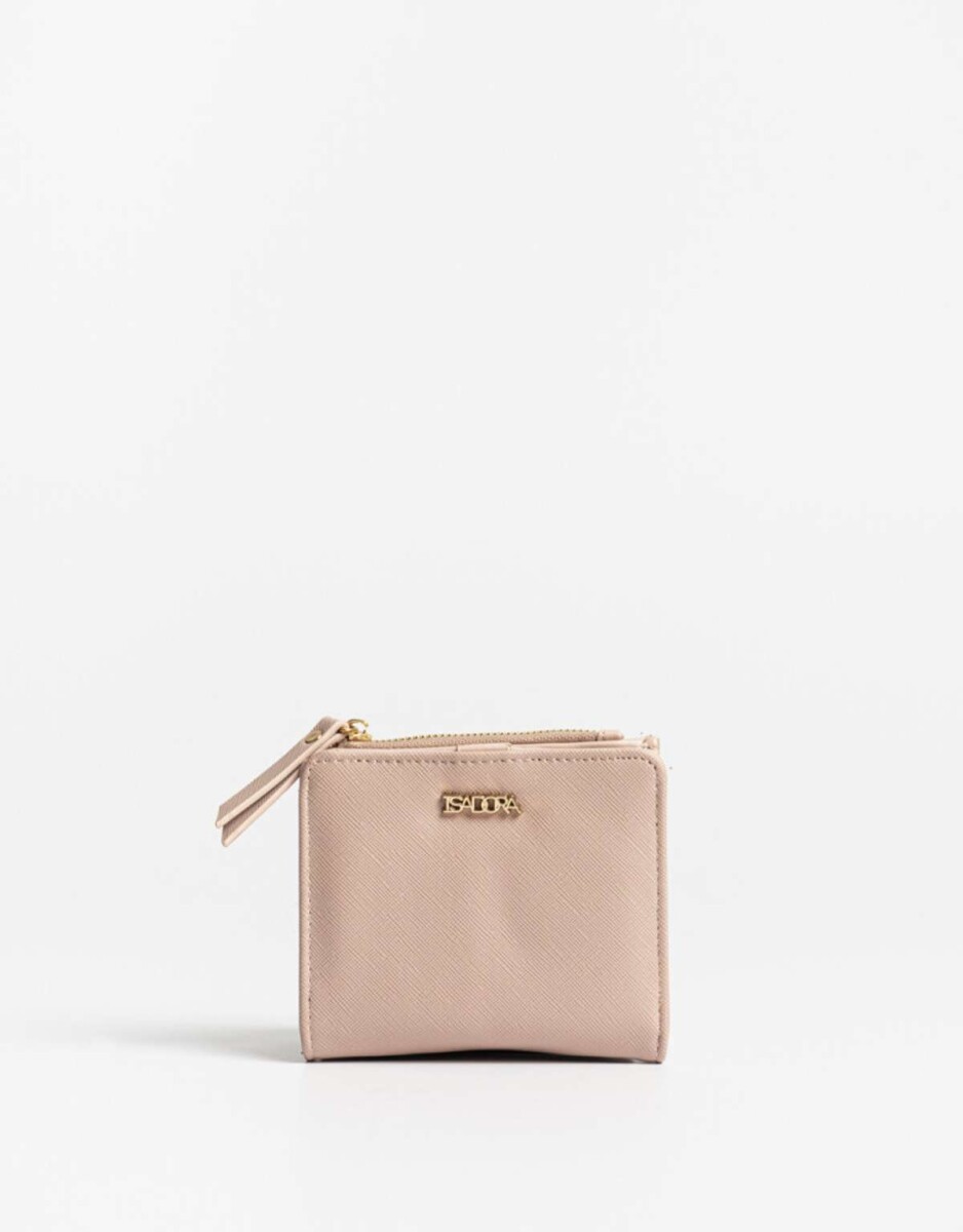 Billetera Efecto Texturada - Rosa Piel 